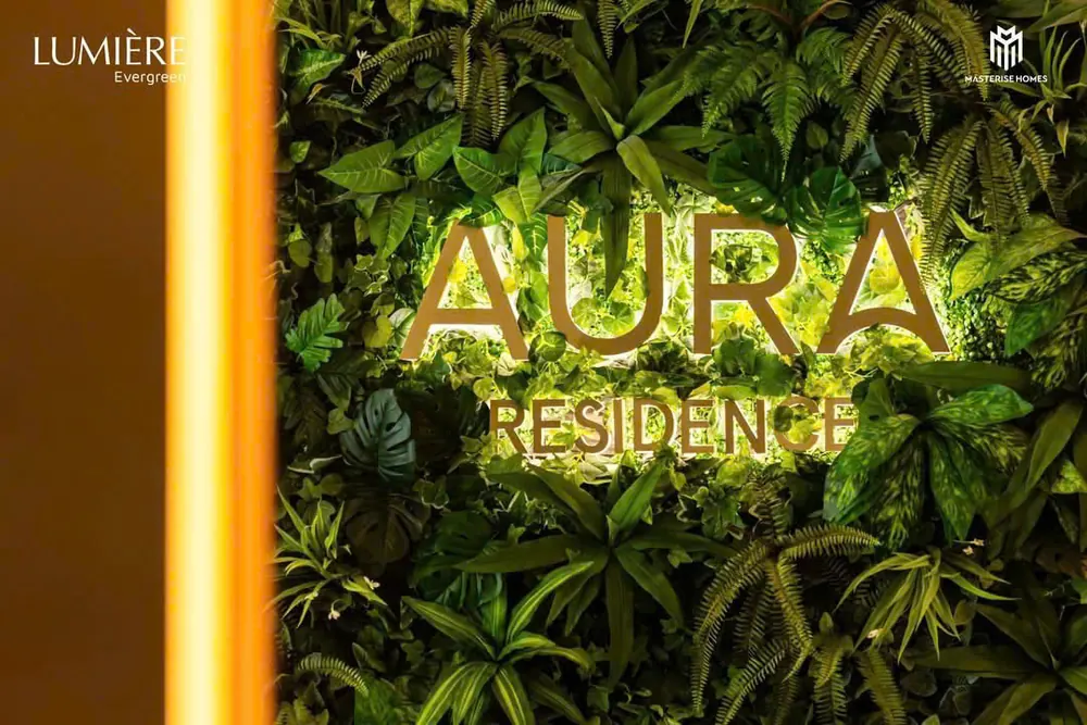 Aura Residence signage at Lumiere Evergreen